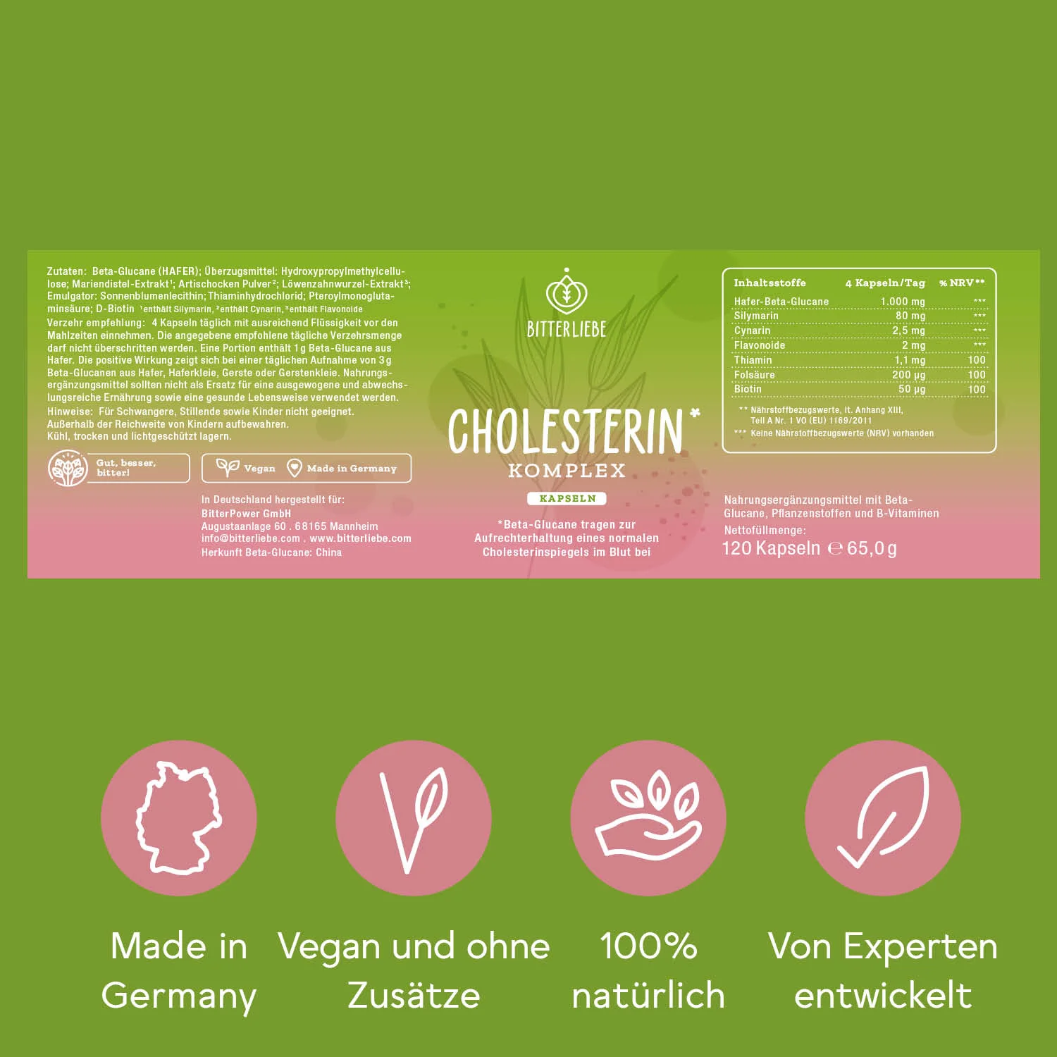 BitterLiebe Cholesterin* Komplex - 3er Set - Image 9